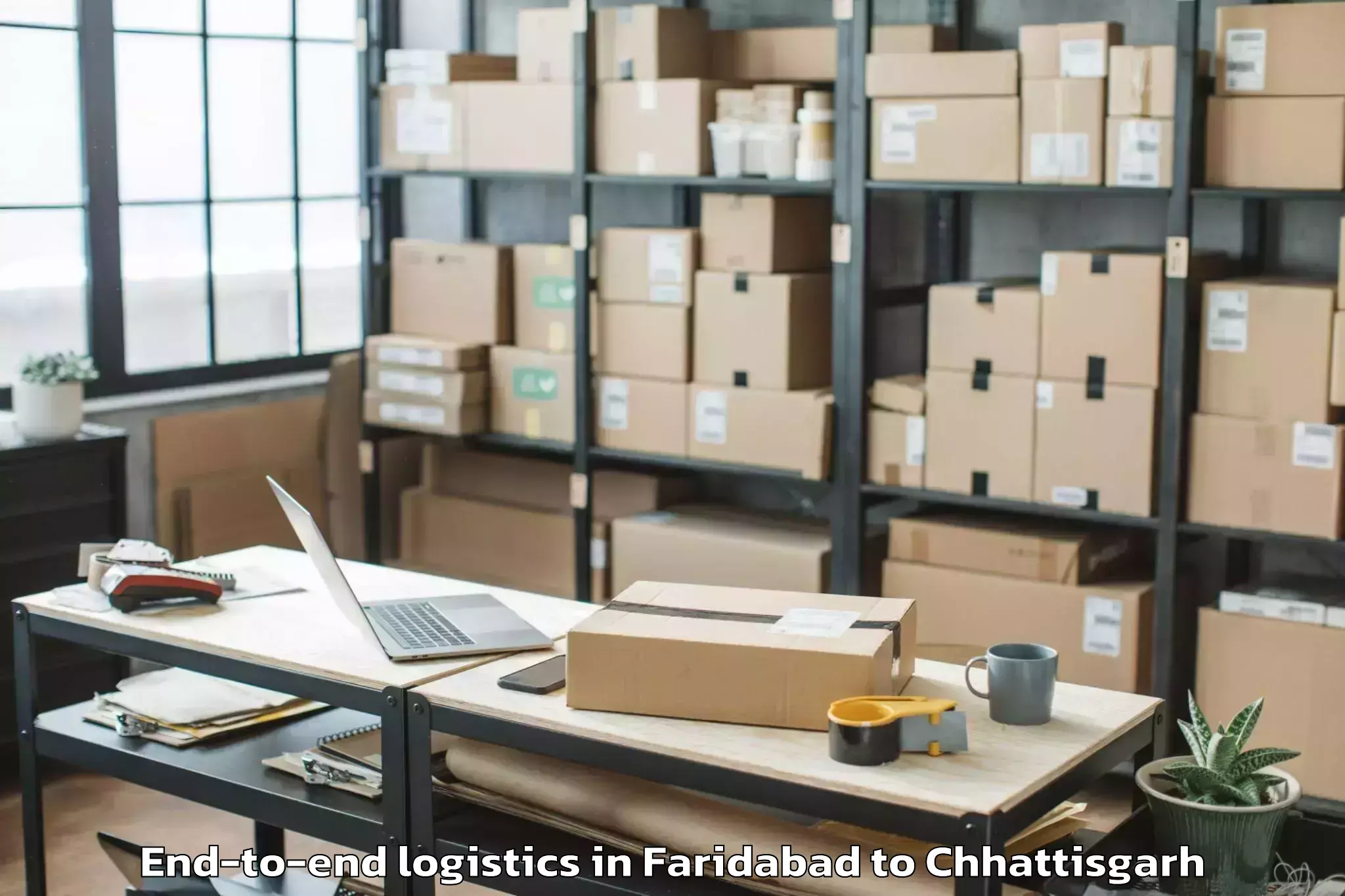 Professional Faridabad to Chhuikhadan End To End Logistics